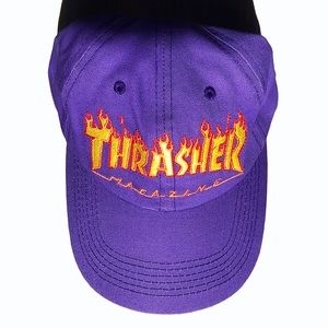 THRASHER FlAME PURPLE OLD TIMER HAT